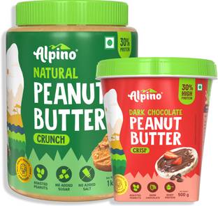 ALPINO High Protein Natural and Dark Chocolate Peanut Butter Combo