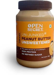 OPEN SECRET Unjunked Unsweetened Peanut butter- Creamy