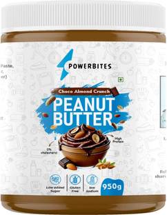 POWERBITES Crunchy Chocolate Peanut Butter with Almonds | High Protein | No Sugar