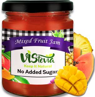 Vistevia Sugar Free Mixed Fruit Jam - Diabetic Friendly, Stevia Sweetened (200gm)