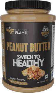 Fitness Flame Natural Peanut Butter(Jaggery Creamy) | High Protein 28 G | Gluten Free |