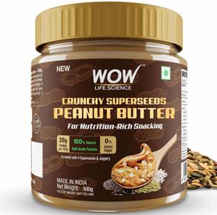 WOW Life Science Crunchy Super Seeds Peanut Butter