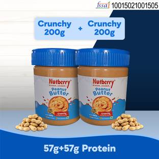 Nutberry Peanut Butter Crunchy (Combo Pack) 200gm +200gm.