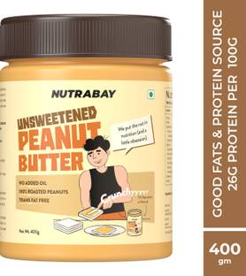 Nutrabay Foods Natural Peanut Butter Unsweetened - Crunchy,