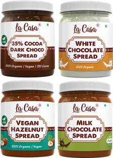 La Casa Choco Spread Combo - Dark+Milk+White+Hazelnut Chocolate Spread |