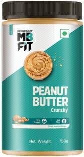 MUSCLEBLAZE Fit Peanut Butter Crunchy, Classic American Recipe, 25.5 g Protein & High Fibre 750 g