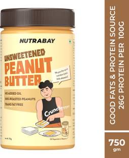 Nutrabay Foods Natural Peanut Butter Unsweetened - Crunchy,