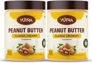 YUTRA High Protein Peanut Butter CLASSIC CREAMY 500gm & CLASSIC CRUNCHY 500gm COMBO