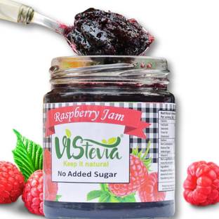 Vistevia Sugar Free Raspberry Jam (200 gm) | Diabetic Friendly |100% Natural | Stevia Sweetened | Limited Edition