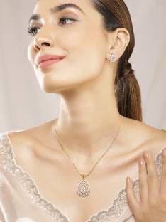 RUBANS Brass Gold-plated Gold Jewellery Set