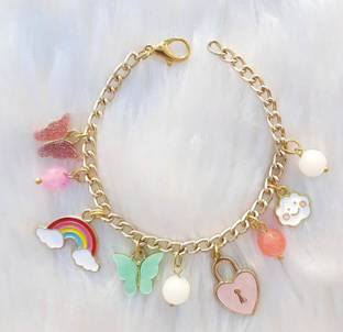 EnlightenMani Alloy Gold-plated Charm Bracelet