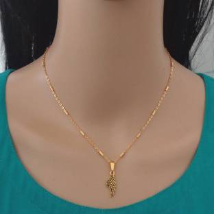 RAMDEV ART FASHION JEWELLERY Stylish chain For women Gold-plated Plated Copper Necklace