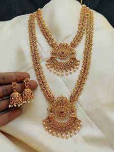 KEYMAX Alloy Gold-plated Gold Jewellery Set