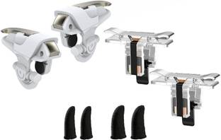 FKU king 2 Metal Click PUBG with Shark PUBG TRIGGER Mobile Game Fire Button Aim Key Smart Phone Gaming Trigger L1 R1 Shooter Controller Joystick  Joystick