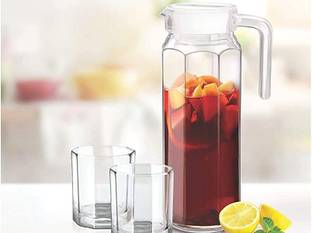 MOOZICO 1.1 L Glass Water Jug