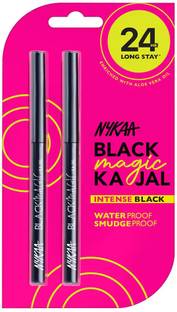 NYKAA Black Magic 24Hr Longstay Matte Waterproof Smudgeproof Kajal Eyeliner Pack of 2