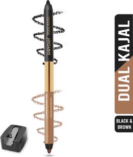Shryoan Dual Kajal with Sharpener| Smudge Proof, Rich Color Payoff & Waterproof Kajal