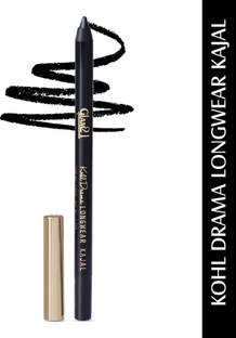 Glam21 Kohl Drama Long Wear Kajal + Sharpener | Velvety Textute