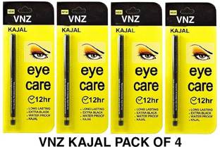 vnz Set Of 4 Waterproof Kajal 12Hr Long Lasting