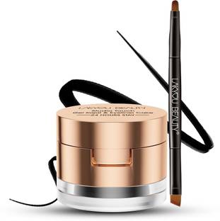 Lakyou Beauty 2in1 Gel Kajal & Eyeliner Cake | 24H Long-Lasting | Waterproof | Intense Black