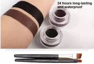 LILLYAMOR 3D Black and Brown Gel Eyeliner Cream Set, Eyebrow Cream