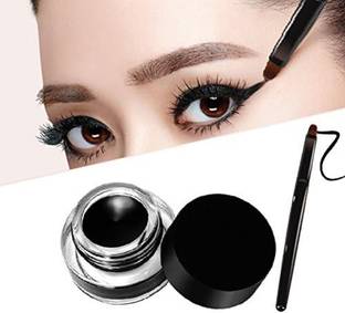 YT Beauty Cosmetics Long-wear Gel Eyeliners Brown and Black with Eyebrow Brush