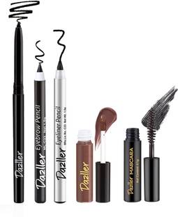 Dazller College MakeupEssentials-5, Kajal+Mascara+EyelinerPencil+EyebrowPencil+Lipcolour