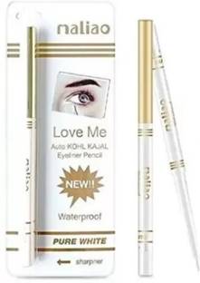 मलियाओ Waterproof Smudgeproof Auto White Kajal (White)