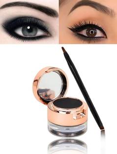 Herrlich Best 2 In 1 Waterproof Gel Eyeliner Kajal With Dual End Professional Brush