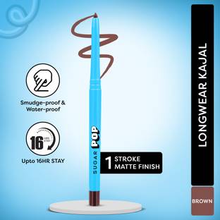 SUGAR POP Longwear Kajal - 03 Brown Richly Pigmented | Sweat Proof | Lasts Up To 16HRS