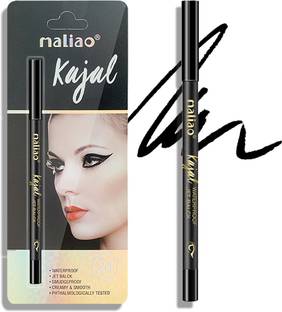 maliao Waterproof Jet Black Kajal - Smudgeproof, Creamy & Smooth