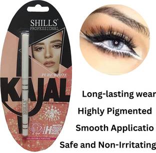 Hidden Beauty Shills Professional Waterproof Pure White Auto Kohl Kajal Pencil
