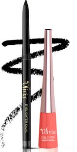 Olivia Kajal and Eyeliner All-in-One Eye Makeup Combo for Stunning Eyes