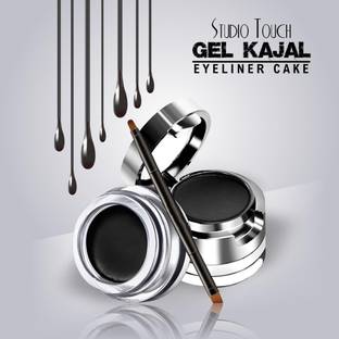 REIMICHI Best 2 in 1 Gel Eyeliner & Eyebrow Powder Cake Kajal 24H Long-Lasting