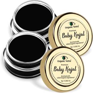 Organic Netra Baby Kajal Water Resistant,Smudge Proof For Normal Skin type