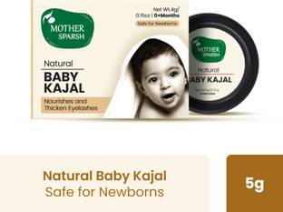 Mother Sparsh Natural Baby Kajal with Lead & Irritation Free,Made with Almond & Pure Cow Ghee