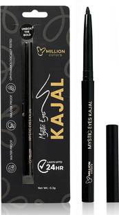 Million Colors Mystic Kajal | Infused with Chamomile, Castor and Aloevera Oil | Stays Upto 24Hr
