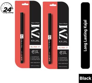 ZM Zayn & Myza Blink It Kajal, 24 Hours Long Stay, Waterproof & Smudge free with Rosehip Oil,