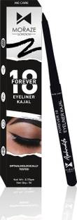 MORAZE Aphrodite Intense Black Kajal Eyeliner, Waterproof, Smudge Proof, Highly Pigmented Pencil Kajal, 0.35 gm