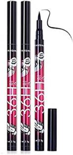 balaan's beauty bazar 36H DEEP BLACK EYELINER PENCIL WATERPROOF PACK OF 3 PENCIL