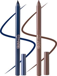 MARS Matte Finish Waterproof Kajal Pack Of 2|Water Resistant Long-Lasting