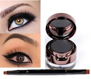 BLUEMERMAID Professional 2 In 1 Gel Eyeliner Kajal With Dual End Professional Brush
