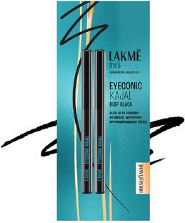 Lakmé 9 to 5 Kajal Twin Pack, lasts upto 24hrs, Pack of 2