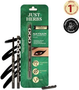 Just Herbs Naynam Day Long kohl Kajal Smudge-Proof Sweet Almond Oil & Vitamin E
