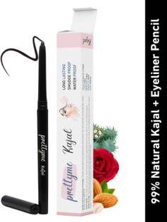 Prettyme Herbal Kajal + Eyeliner Pencil for Sensitive Eyes | Soothing, Gentle & Non Toxic