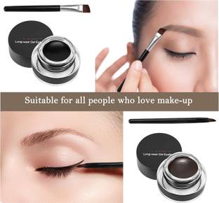 Sheny 2 in 1 Black & Brown Water Proof & Smudge Proof 24hrs Gel Eyeliner