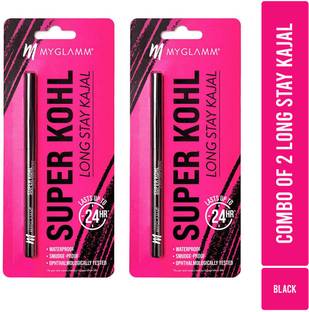 MyGlamm Super Kohl Long Stay Kajal-PAck of 2
