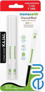 Mamaearth Charcoal Black Long Stay Kajal with Vitamin C & Chamomile for 11-Hrs Smudge-free
