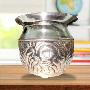 Effigy Onlinehub Pooja Kalash | Handicraft Lota | Silver Lota for Puja Pongal/Sankranti Puja Silver Plated Kalash