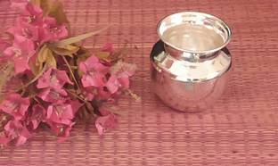 SujArta Kalash, Premium Silver Plated 4.5 * 4 Inch Pooja Kalash, Silver Plated Kalash